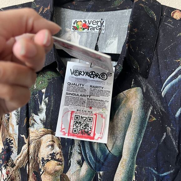 NEW NWT VeryRare Primavera Renaissance Print Shirt Size L - Picture 6 of 7